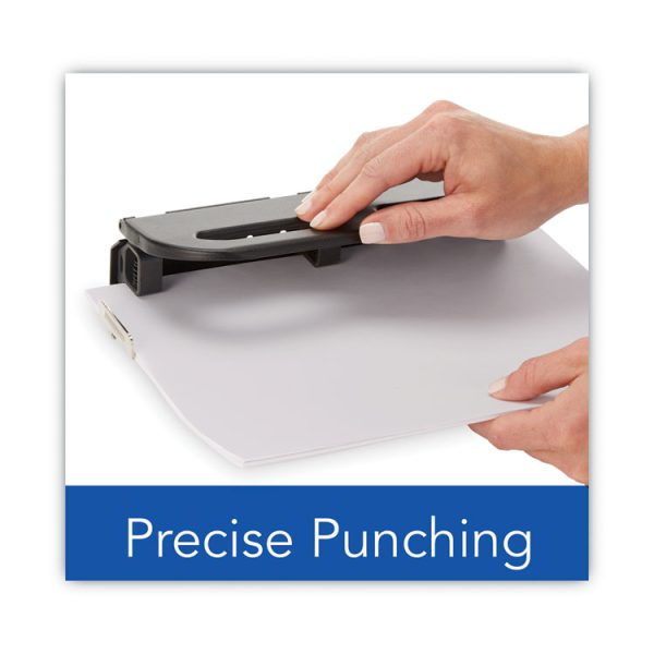 24-Sheet Easy Touch Two- To Seven-Hole Precision-Pin Punch, 9/32" Holes, Black - Image 4