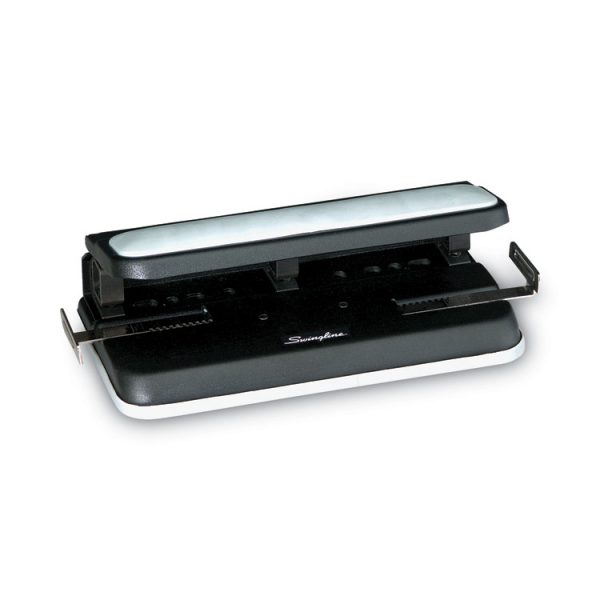 32-Sheet Easy Touch Two- To Three-Hole Punch With Cintamatic Centering, 9/32" Holes, Black/gray - Image 3