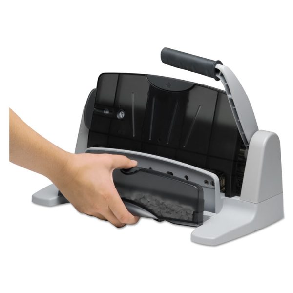 40-Sheet Lighttouch Heavy-Duty Two- To Seven-Hole Punch, 9/32" Holes, Black/gray - Image 4