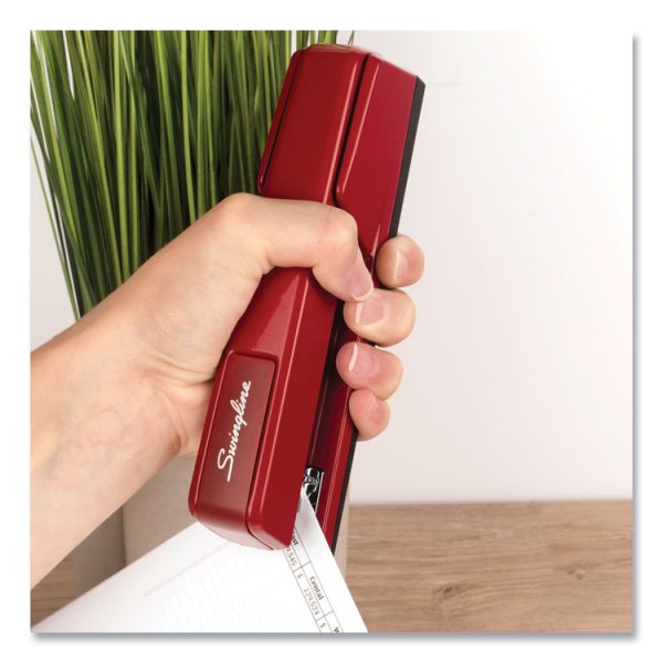 747 Classic Full Strip Stapler, 30-Sheet Capacity, Lipstick Red - Image 3