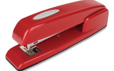 747 Business Full Strip Desk Stapler, 30-Sheet Capacity, Rio Red
