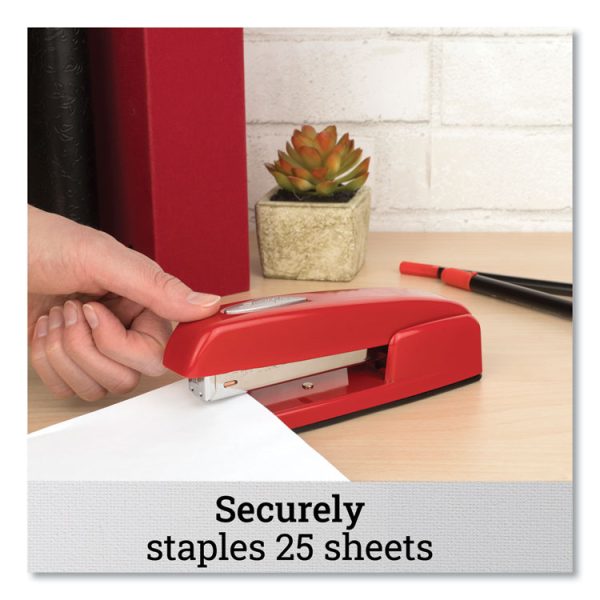 747 Business Full Strip Desk Stapler, 30-Sheet Capacity, Rio Red - Image 4