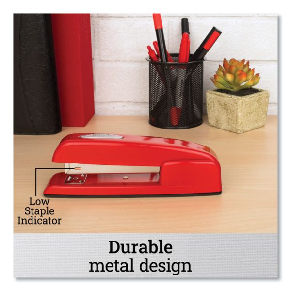 747 Business Full Strip Desk Stapler, 30-Sheet Capacity, Rio Red - Image 6