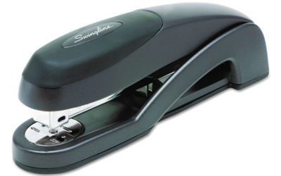 Optima Full Strip Desk Stapler, 25-Sheet Capacity, Graphite Black