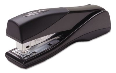 Optima Grip Full Strip Stapler, 25-Sheet Capacity, Graphite Black