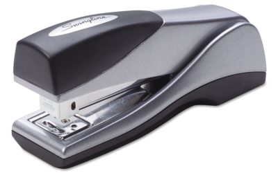Optima Grip Compact Stapler, 25-Sheet Capacity, Silver
