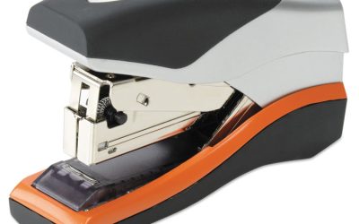 Optima 40 Compact Stapler, 40-Sheet Capacity, Black/silver/orange