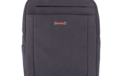 Cadence 2 Section Business Backpack, Fits Devices Up to 15.6″, Polyester, 6 x 6 x 17, Charcoal