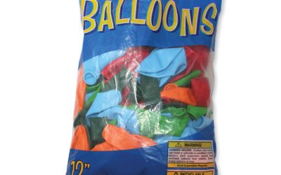 Balloons, 12″, Helium Quality Latex, Assorted Colors, 100/Pack, 20 Packs/Carton