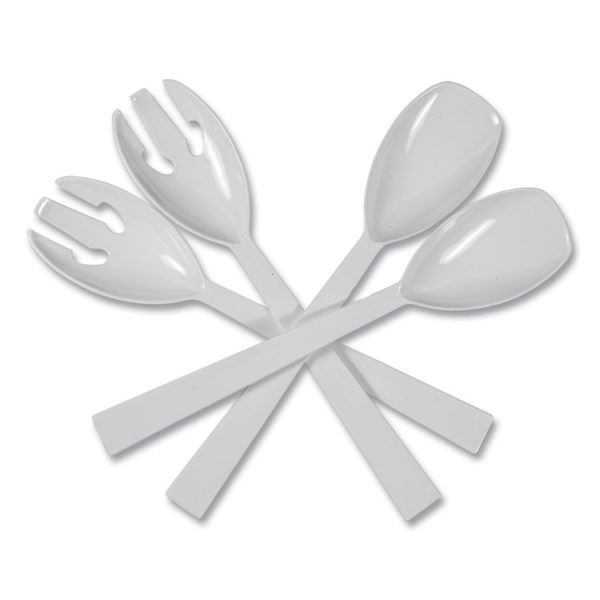 Table Set Plastic Serving Forks And Spoons, White, 24 Forks, 24 Spoons Per Pack - Image 5