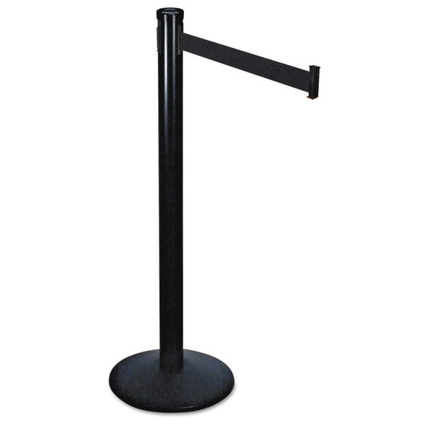 Adjusta-Tape Crowd Control Base Only, Steel, 14" Deep, Black, 2/box - Image 2