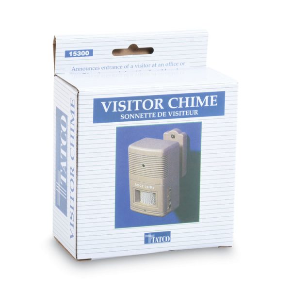 Visitor Arrival/Departure Chime, Battery Operated, 2.75 x 2 x 4.25, Gray - Image 2