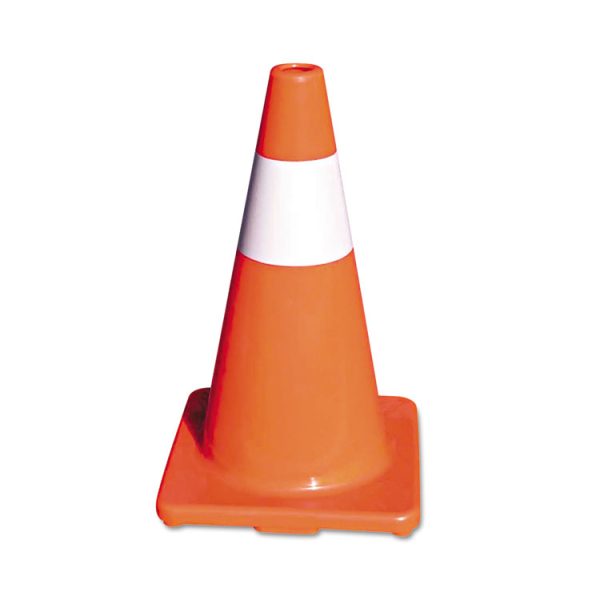 Traffic Cone, 10 X 10 X 18, Orange/silver - Image 2