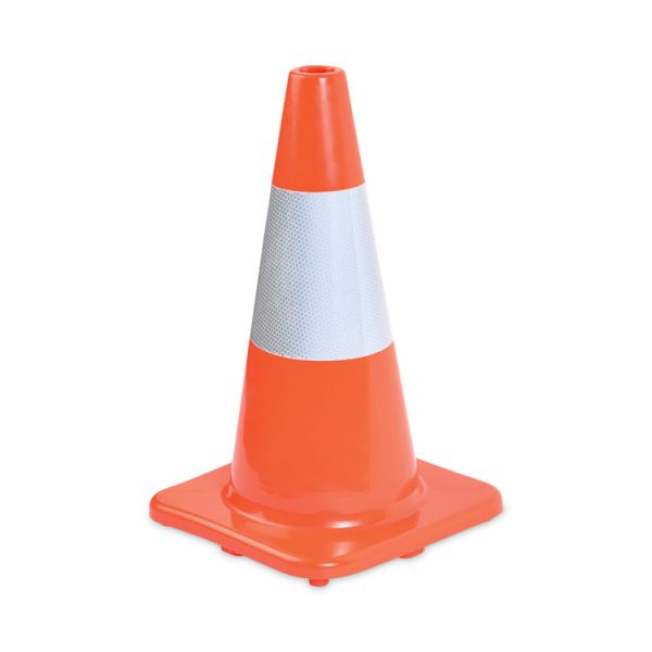 Traffic Cone, 10 X 10 X 18, Orange/silver - Image 4