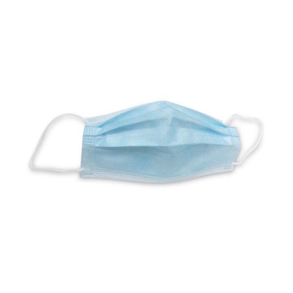 Three-Ply General Use Face Mask, Blue/White, 2,500/Carton - Image 2