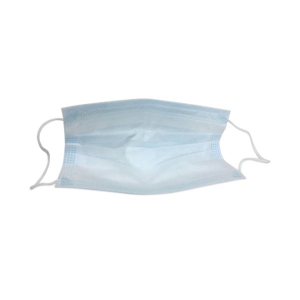 Three-Ply General Use Face Mask, Blue/White, 2,500/Carton - Image 3