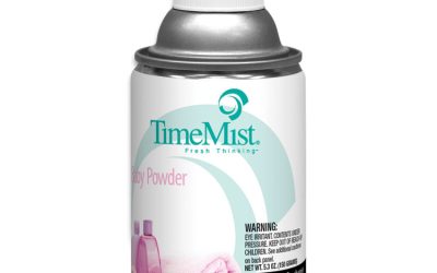 Premium Metered Air Freshener Refill, Baby Powder, 5.3 Oz Aerosol Spray, 12/carton