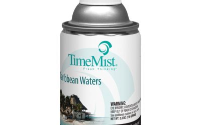 Premium Metered Air Freshener Refill, Caribbean Waters, 6.6 Oz Aerosol Spray 12/carton