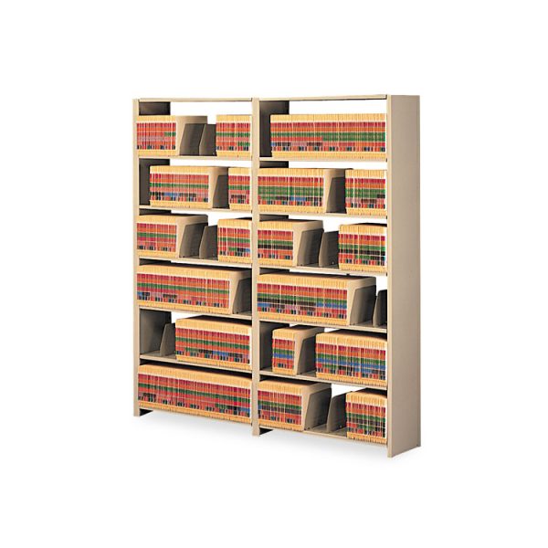 Snap-Together Six-Shelf Closed Add-On, Steel, 36w X 12d X 76h, Sand - Image 2