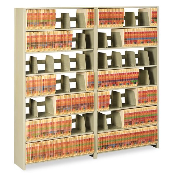 Snap-Together Steel Six-Shelf Closed Starter Set, 36w X 12d X 76h, Sand - Image 2