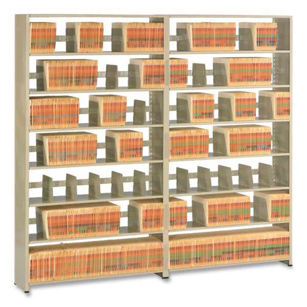Snap-Together Seven-Shelf Closed Add-On Unit, Steel, 48w X 12d X 88h, Sand - Image 3
