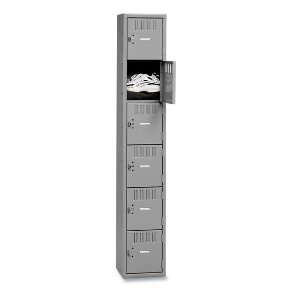 Box Compartments, Single Stack, 12w X 18d X 72h, Medium Gray - Image 3