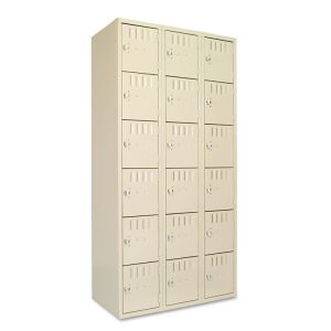 Box Compartments, Triple Stack, 36w X 18d X 72h, Sand