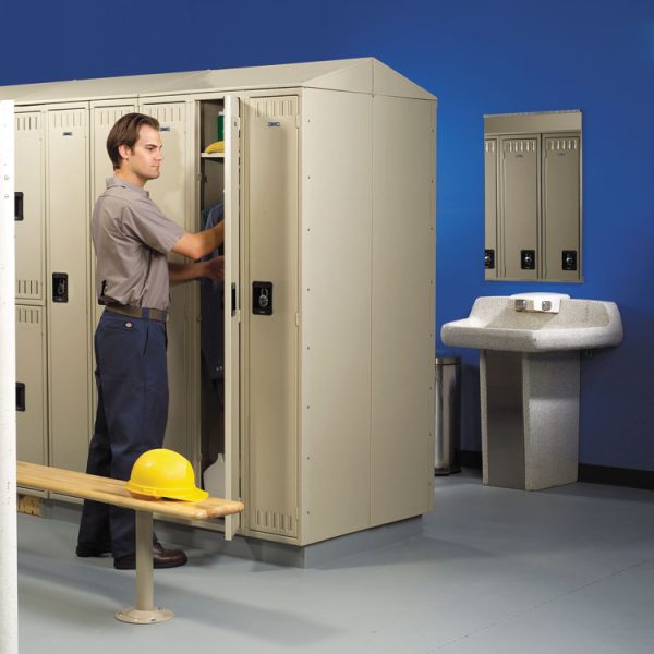 Double Tier Locker, Single Stack, 12w X 18d X 72h, Medium Gray - Image 2