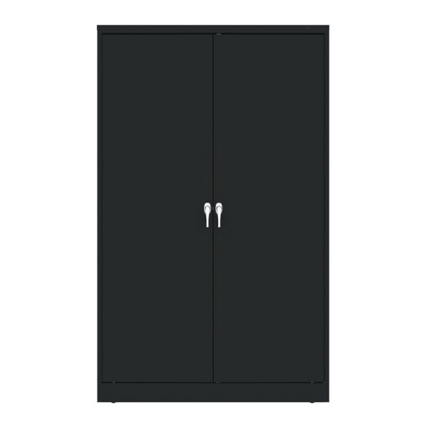 Jumbo Combination Steel Storage Cabinet, 48w X 24d X 78h, Black - Image 3