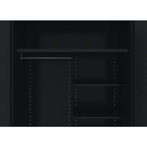 Jumbo Combination Steel Storage Cabinet, 48w X 24d X 78h, Black - Image 5
