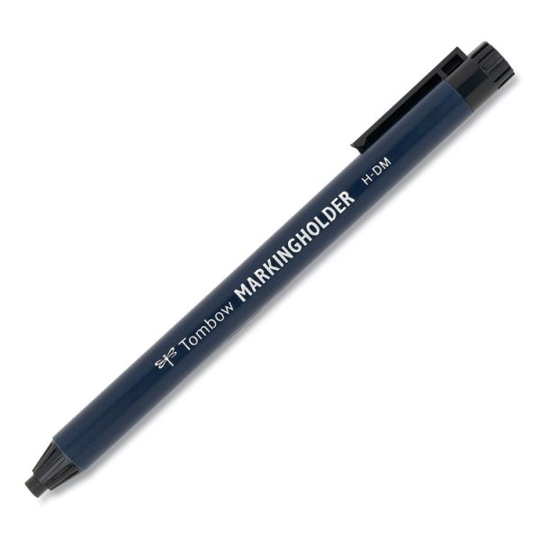 Wax-Based Marking Pencil, 4.4 Mm, Black Wax, Navy Blue Barrel, 10/box - Image 2