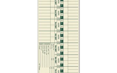 Time Clock Cards, Replacement For 1900l, One Side, 3.5 X 9, 500/box