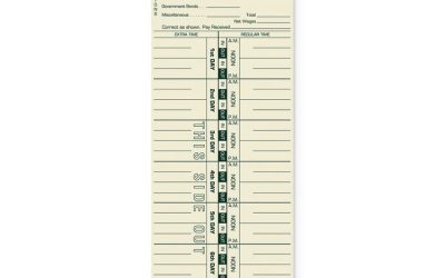 Time Clock Cards, Replacement For 3200, One Side, 3.5 X 10.5, 500/box