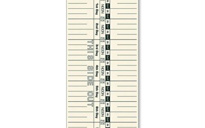 Time Clock Cards, Replacement For 10-800292, One Side, 3.5 X 9, 500/box