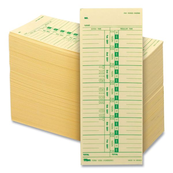 Time Clock Cards, Replacement For 10-800292, One Side, 3.5 X 9, 500/box - Image 2