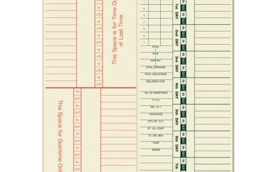 Time Clock Cards, Replacement For 10-800762, Two Sides, 3.5 X 9, 500/box