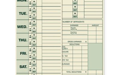 Time Clock Cards, Replacement For 331-10, Two Sides, 3.5 X 8.5, 500/box
