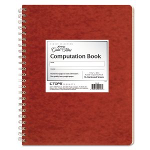 Computation Book, Quadrille Rule (4 sq/in), Brown Cover, (76) 11.75 x 9.25 Sheets