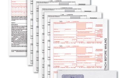 1099-NEC Online Tax Kit, Fiscal Year: 2023, Five-Part Carbonless, 8.5 x 3.5, 3 Forms/Sheet, 24 Forms Total