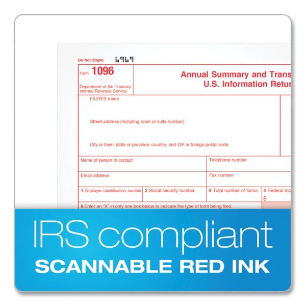 1099-INT Tax Forms for Inkjet/Laser Printers, Fiscal Year: 2023, Five-Part Carbonless, 8 x 5.5, 2 Forms/Sheet, 24 Forms Total - Image 5