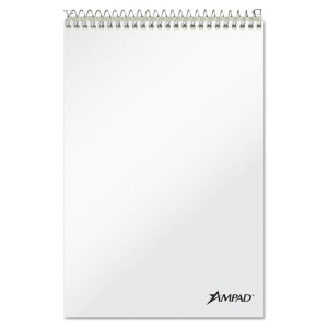 Steno Pads, Gregg Rule, Green Cover, 80 Green-Tint 6 X 9 Sheets, 6/pack