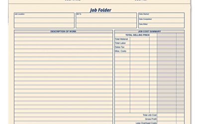 Job Folder, Straight Tabs, Letter Size, Manila, 20/Pack