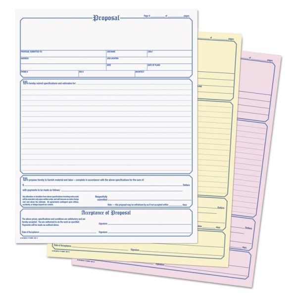 Proposal Form, Three-Part Carbonless, 11 x 8.5, 50 Forms Total - Image 2