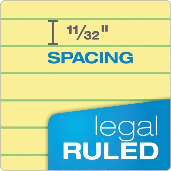 Docket Ruled Perforated Pads, Wide/legal Rule, 50 Canary-Yellow 8.5 X 14 Sheets, 12/pack - Image 5