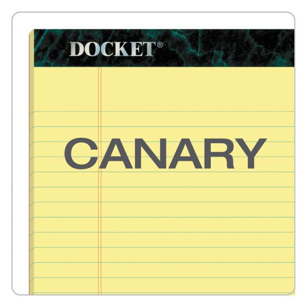 Docket Ruled Perforated Pads, Wide/legal Rule, 50 Canary-Yellow 8.5 X 14 Sheets, 12/pack - Image 6