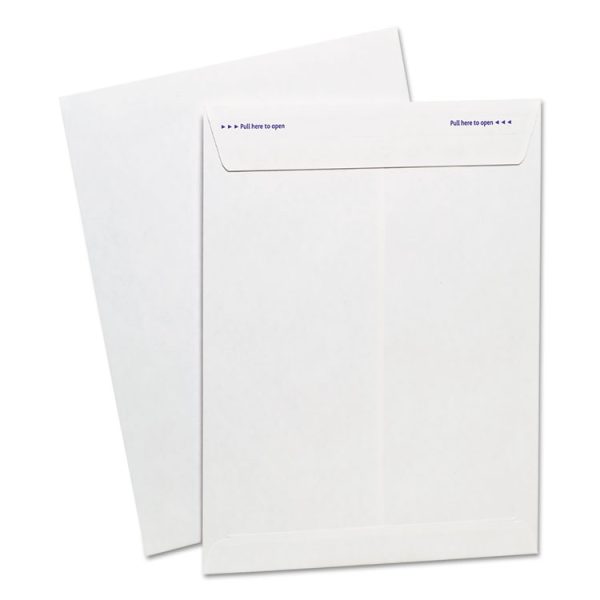 Gold Fibre Fastrip Release and Seal Catalog Envelope, #10 1/2, Cheese Blade Flap, Self-Adhesive Closure, 9 x 12, White,100/BX