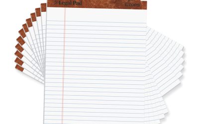 “The Legal Pad” Ruled Perforated Pads, Wide/legal Rule, 50 White 8.5 X 11.75 Sheets, Dozen