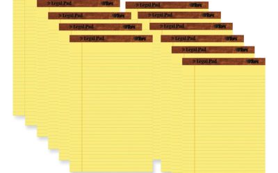 “The Legal Pad” Plus Ruled Perforated Pads With 40 Pt. Back, Wide/legal Rule, 50 Canary-Yellow 8.5 X 14 Sheets, Dozen