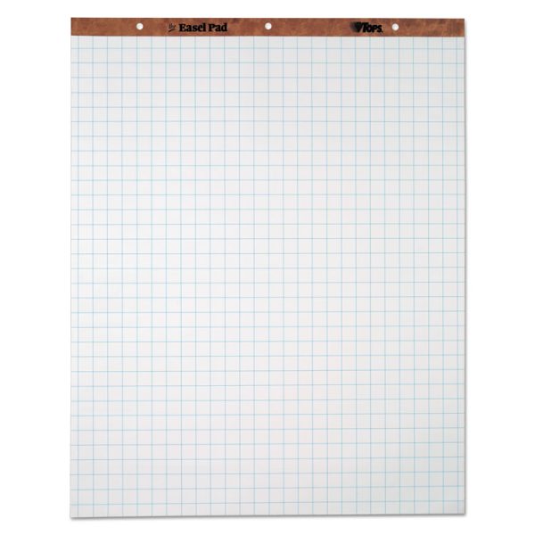 Easel Pads, Quadrille Rule (1 sq/in), 27 x 34, White, 50 Sheets, 4/Carton