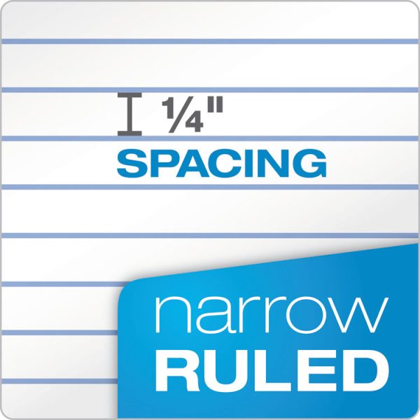 Double Docket Ruled Pads, Narrow Rule, 100 White 8.5 X 11.75 Sheets, 4/pack - Image 4